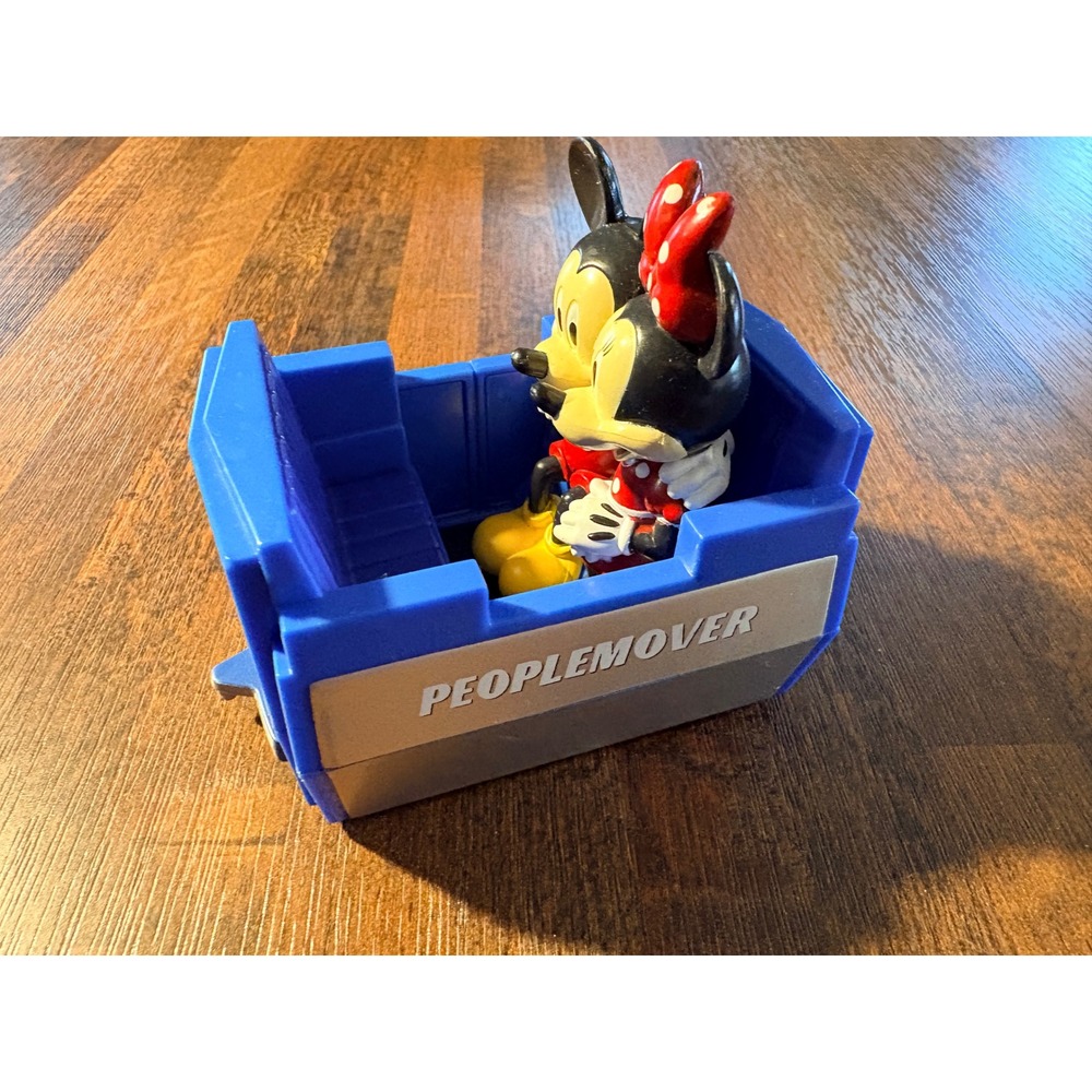Disney Parks PeopleMover Mickey and Minnie Mouse Pull Back Toy Vehicle Blue
